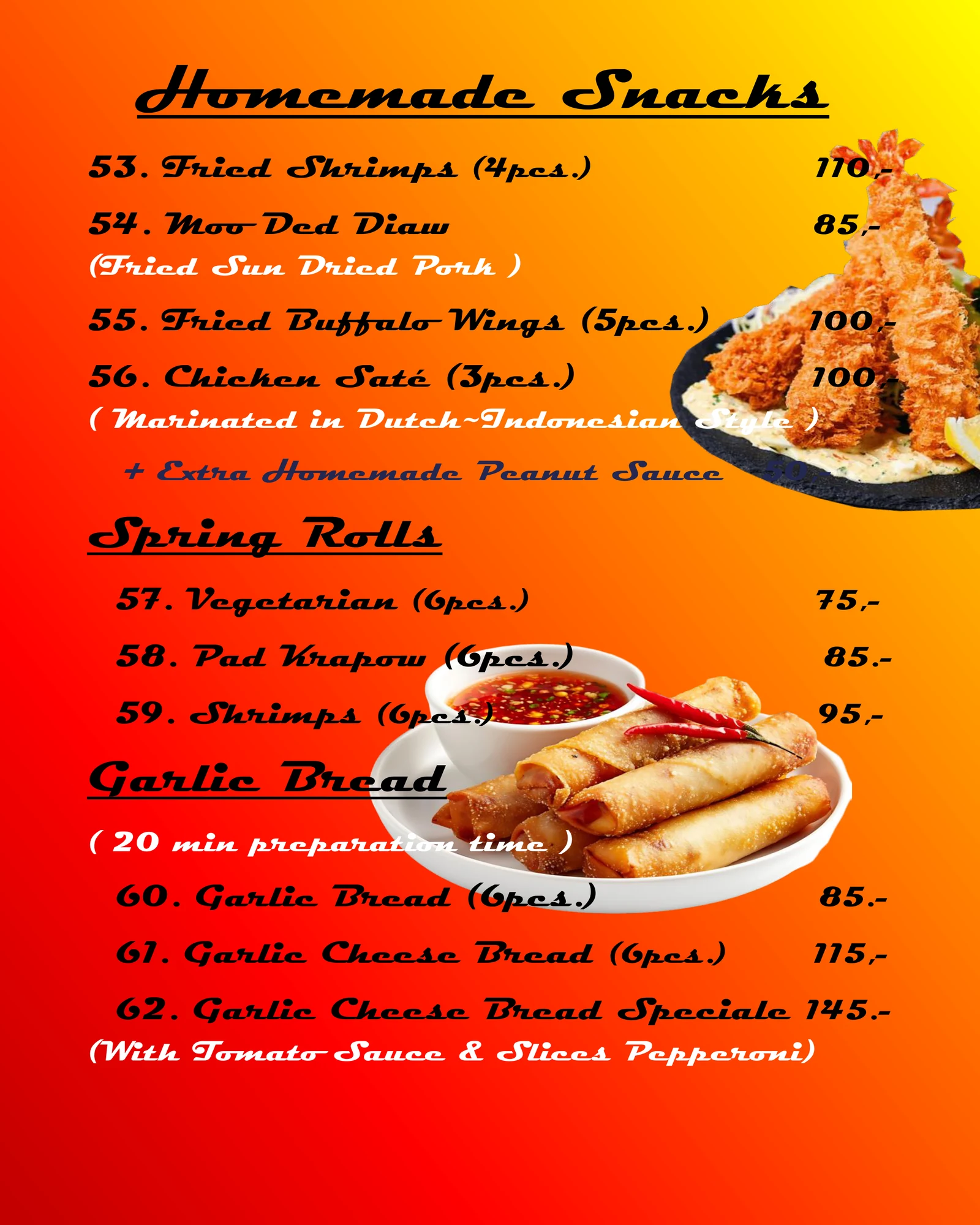 Homemade snacks menu - 2
