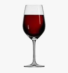 Glass of house red wine