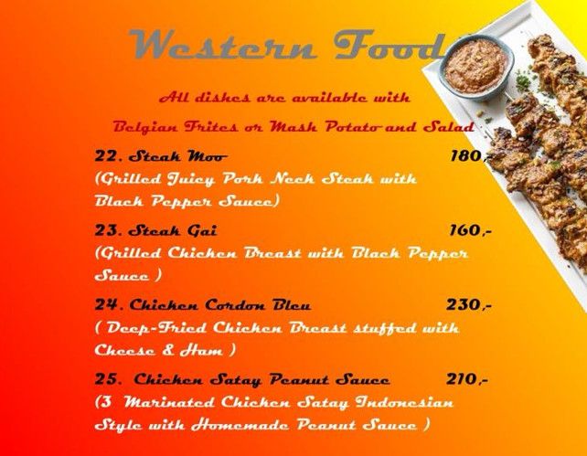 Western Food at Nomads Restopub